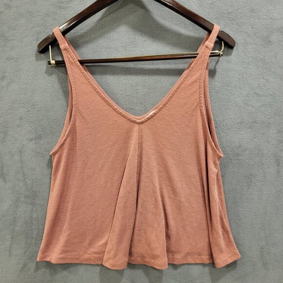 Intimately Free People Pink Ribbed Thin Flowy Tank Top Womens‎ Size Small - Picture 1 of 4